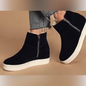 New Steve Madden Wanda Black Suede Boots Size 7